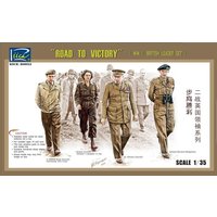 WWII Britis Leader set (Road to Victory) von Riich Models