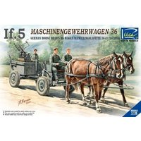 WWII German IF-5 Horse Drawn MG Wagon wi with Zwillingslafette36 von Riich Models