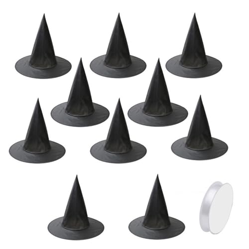 Riiichflowshop 10 Stück Halloween-Hexenhut-Ornamente zum Aufhängen Hexenhut-Ornamente zum Aufhängen Halloween für Haus Halloween-Party-Dekorationen von Riiichflowshop