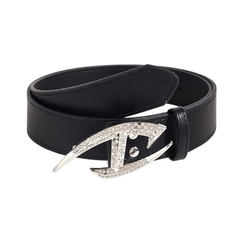 Riiichflowshop Blingbling Taillengürtel mit D-Schnalle, strapazierfähig, mit Schmucksteinen, Punk, schmale Taillenkette, Strass-Schnalle Riiichflowshop Blingbling Taillengürtel mit D-Schnalle, strapazierfähig, mit Schmucksteinen, Punk, schmale Taillenkette, Strass-Schnalle von Riiichflowshop