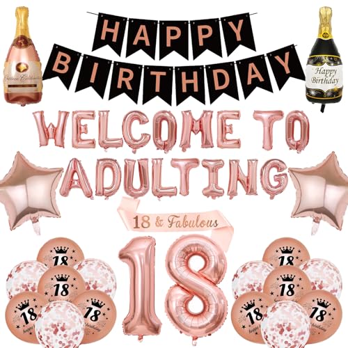 18. Geburtstag Dekorationen Mädchen Banner 18. Geburtstag Dekorationen Mädchen Banner von Rilcn