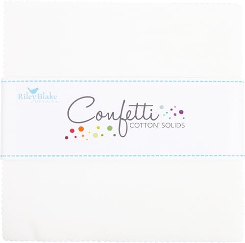 Riley Blake 5-120-CLOUD-42 Konfetti-Stapel, Baumwolle, 12,7 cm, 12,7 cm, Quadrate von Riley Blake Designs