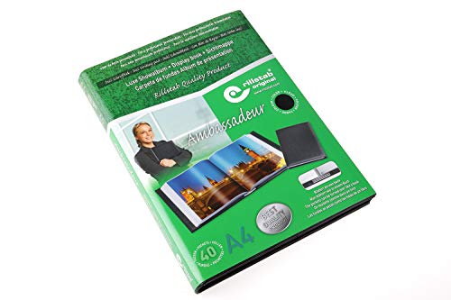 Rillstab Präsentationsbuch Kunstleder im A4-Format mit 40 Hüllen - Sichtbuch, Portfolio- und Projektordner für Besprechungen & Konferenzen - Schwarz – RI98044 Rillstab Präsentationsbuch Kunstleder im A4-Format mit 40 Hüllen - Sichtbuch, Portfolio- und Projektordner für Besprechungen & Konferenzen - Schwarz – RI98044 von Rillstab