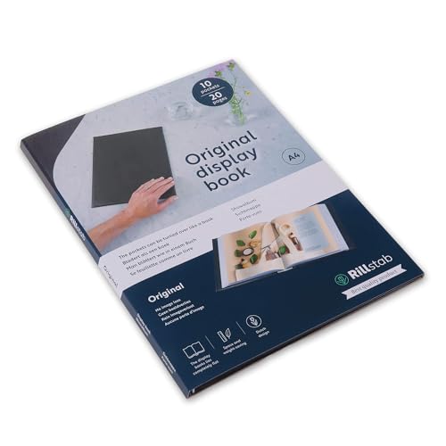 rillstab original A4 Präsentationsmappe für Schule & Projekt - Sichtbuch & Präsentationsbuch - 10 Transparente Hüllen - Dokumente Organisieren ohne Lochen- Schwarz, RI99414 rillstab original A4 Präsentationsmappe für Schule & Projekt - Sichtbuch & Präsentationsbuch - 10 Transparente Hüllen - Dokumente Organisieren ohne Lochen- Schwarz, RI99414 von Rillstab