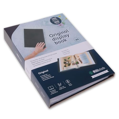 rillstab original A4 Präsentationsmappe für Schule & Projekt - Sichtbuch & Präsentationsbuch - 100 Transparente Hüllen - Dokumente Organisieren ohne Lochen- Schwarz, RI99494 rillstab original A4 Präsentationsmappe für Schule & Projekt - Sichtbuch & Präsentationsbuch - 100 Transparente Hüllen - Dokumente Organisieren ohne Lochen- Schwarz, RI99494 von Rillstab