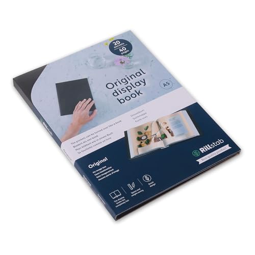 rillstab original Rillstab A5 Präsentationsmappe für Schule & Projekt - Sichtbuch & Präsentationsbuch - 20 Transparente Hüllen - 10 mm Rückenbreite - Dokumente Organisieren ohne Lochen- Schwarz 99524 rillstab original Rillstab A5 Präsentationsmappe für Schule & Projekt - Sichtbuch & Präsentationsbuch - 20 Transparente Hüllen - 10 mm Rückenbreite - Dokumente Organisieren ohne Lochen- Schwarz 99524 von Rillstab