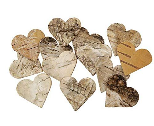 160 Stk Birkenherzen 4cm Herzen aus Birkenrinde Birke Dekoherzen Tischdekoration Streu Herzen Holz Streuherzen Hochzeit wedding table decoration von RiloStore