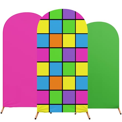 RimCereal 80er Jahre Party Bogen Hintergrund Abdeckung Set mit 3 Stück Neno karierte Bogenabdeckungen Spandex Hintergrund Ständer Abdeckung 1,2 m, 1,5 m, 1,8 m für 80er Jahre Thema Geburtstag Party RimCereal 80er Jahre Party Bogen Hintergrund Abdeckung Set mit 3 Stück Neno karierte Bogenabdeckungen Spandex Hintergrund Ständer Abdeckung 1,2 m, 1,5 m, 1,8 m für 80er Jahre Thema Geburtstag Party von RimCereal