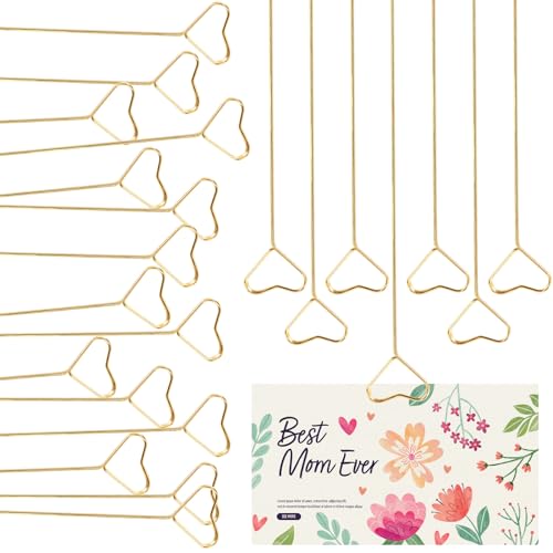 40 Stück Tischkartenhalter, Goldene Blume Kartenhalter Sticks, Blumen Pick Kartenhalter 30cm Goldener Herzform Foto Stick Clip für Hochzeit Party Geburtstag 40 Stück Tischkartenhalter, Goldene Blume Kartenhalter Sticks, Blumen Pick Kartenhalter 30cm Goldener Herzform Foto Stick Clip für Hochzeit Party Geburtstag von Rimoev
