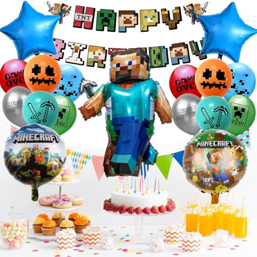 Super Mari Geburtstag Deko 44 Stück,Super Mari Party Deko Set mit Banner, Luftballons, Cake Topper & Cupcake Deko, Mari Kindergeburtstag Dekoration für Mädchen & Jungen Super Mari Geburtstag Deko 44 Stück,Super Mari Party Deko Set mit Banner, Luftballons, Cake Topper & Cupcake Deko, Mari Kindergeburtstag Dekoration für Mädchen & Jungen von Rimtpuz