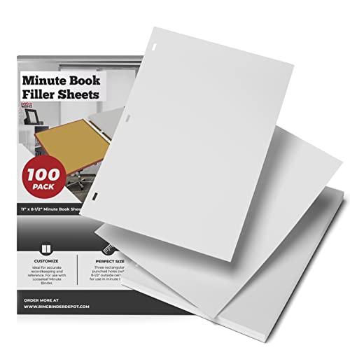 Ringbuch Depot 27,9 x 21,6 cm Briefgröße, 3-fach gelocht, weiße lose Blätter, 100 Blattblätter für die Aufzeichnung. Ringbuch Depot 27,9 x 21,6 cm Briefgröße, 3-fach gelocht, weiße lose Blätter, 100 Blattblätter für die Aufzeichnung. von Ring Binder Depot