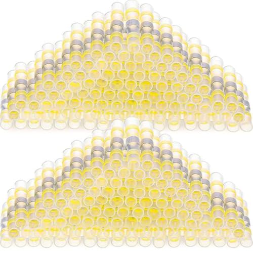 Rinteea 150 Stück 12-10 AWG Gelbe Lötversiegelungsdrahtverbinder, Löt-Schrumpf-Wasserdichte Drahtverbinder, Elektrische Klemmen Rinteea 150 Stück 12-10 AWG Gelbe Lötversiegelungsdrahtverbinder, Löt-Schrumpf-Wasserdichte Drahtverbinder, Elektrische Klemmen von Rinteea
