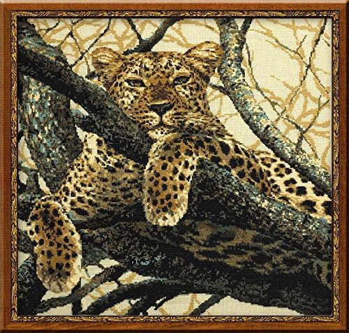 Riolis 937 Leopard, Zählmuster Kreuzstich-Set, Baumwolle, mehrfarbig, 6060cm von Riolis
