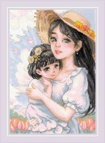 Riolis Kreuzstich Stickpackung "Zarte Liebe", Zählmuster, 21x30cm von Riolis