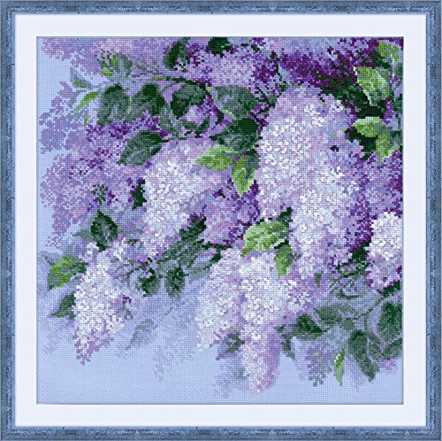 RIOLIS Lilacs after the Rain Cross Stitch kit, Baumwolle, multi-color, 45 x 45 x 0,1 cm RIOLIS Lilacs after the Rain Cross Stitch kit, Baumwolle, multi-color, 45 x 45 x 0,1 cm von Riolis