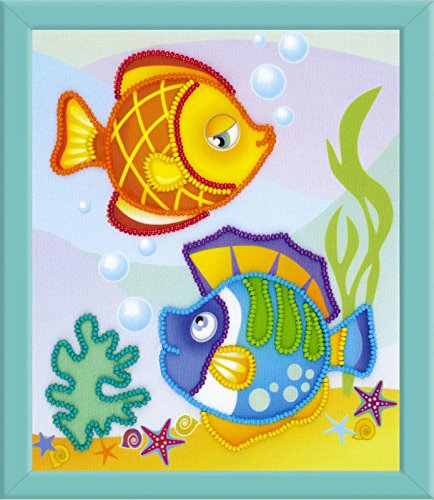 RIOLIS Meeresfische Handarbeitssatz, Baumwolle, Mehrfarbig, 15 x 18 x 0,1 cm von Riolis