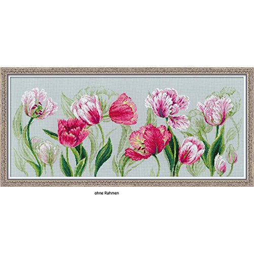 RIOLIS Spring Tulips Cross Stitch kit, Baumwolle, multi-color, 70 x 30 x 0,1 cm von Riolis