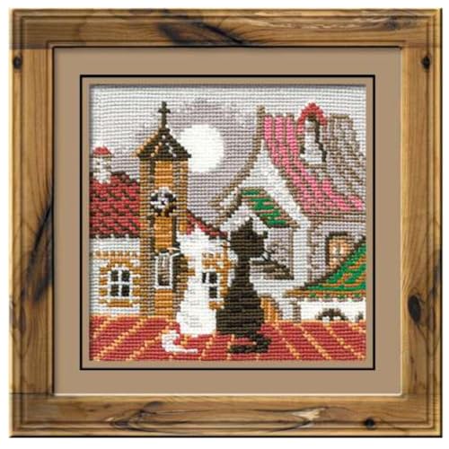 Riolis Kreuzstich-Set "Stadt und Katzen Frühling", Zählmuster Riolis Kreuzstich-Set "Stadt und Katzen Frühling", Zählmuster von Riolis