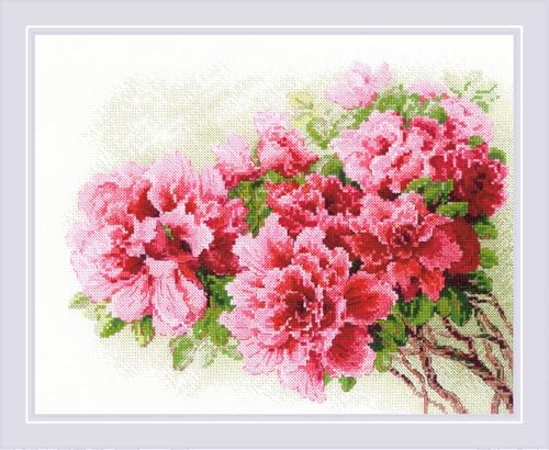 RIOLIS - Wunderschöne Azalee 2258, Blumen-Kreuzstich-Set, Kreuzstich-Set für Anfänger und Fortgeschrittene, Kreuzstich-Sets für Erwachsene, gezählte Sticksets, Blumen-Stickerei-Set RIOLIS - Wunderschöne Azalee 2258, Blumen-Kreuzstich-Set, Kreuzstich-Set für Anfänger und Fortgeschrittene, Kreuzstich-Sets für Erwachsene, gezählte Sticksets, Blumen-Stickerei-Set von Riolis