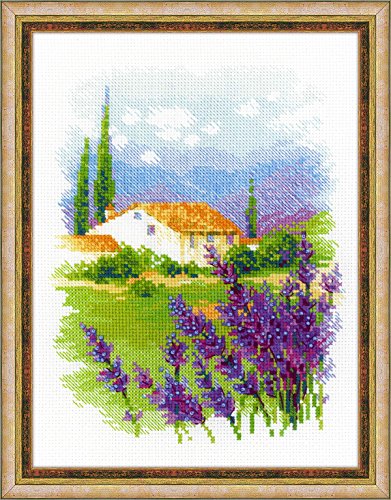 Riolis, Zählmuster Kreuzstich-Set Bauernhof in der Provence, Baumwolle, Mehrfarbig, 18 x 24 x 0.1 cm von Riolis