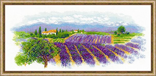 Riolis, Zählmuster Kreuzstich-Set Blühende Provence, Baumwolle, Mehrfarbig, 55 x 25 x 0.1 cm Riolis, Zählmuster Kreuzstich-Set Blühende Provence, Baumwolle, Mehrfarbig, 55 x 25 x 0.1 cm von Riolis