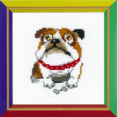 Riolis, Zählmuster Kreuzstich-Set Englische Bulldogge, Baumwolle, Mehrfarbig, 13 x 13 x 0.1 cm Riolis, Zählmuster Kreuzstich-Set Englische Bulldogge, Baumwolle, Mehrfarbig, 13 x 13 x 0.1 cm von Riolis