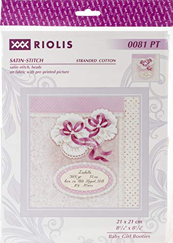 RIOLIS 0081 PT Kreuzstich-Set für Babys, Mädchen, Baumwolle, mehrfarbig, 2121 cm von Riolis