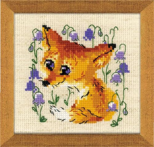 Riolis 1776 Kreuzstichpackung Kleiner Fuchs, Zählmuster Kreuzstich-Set, Baumwolle, mehrfarbig, 1313cm von Riolis