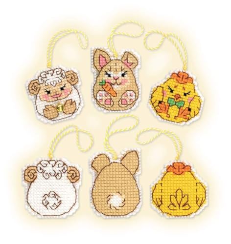Riolis Anhänger Kreuzstich-Set "Osterhase und Freunde ", Zählmuster Riolis Anhänger Kreuzstich-Set "Osterhase und Freunde ", Zählmuster von Riolis