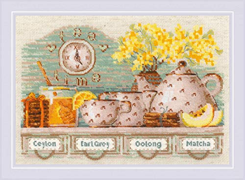 Riolis Kreuzstich-Set "Teezeit", Zählmuster Riolis Kreuzstich-Set "Teezeit", Zählmuster von Riolis