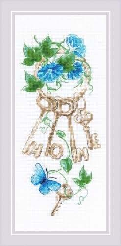 Riolis Kreuzstich Set "Schlüssel von Zu Hause", Zählmuster, 13x30cm von Riolis
