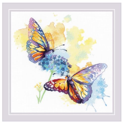 Riolis Kreuzstich Set "Farbiger Flug", Zählmuster, 30x30cm von Riolis