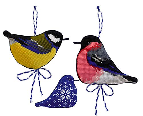 Riolis Kreuzstich-Set " Anhänger Winter Vögel", Zählmuster von Riolis