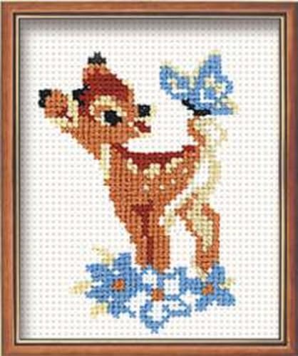 Riolis Bambi Kreuzstich-Set, Baumwolle, Mehrfarbig, 13 x 16 x 0,1 cm von Riolis