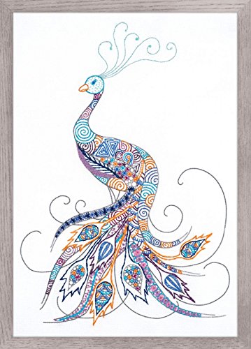 Riolis Bird of Luck Embroidery Kit, Baumwolle, Multi-Color, 21 X 30 X 0,1 cm von Riolis