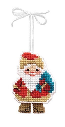 Riolis Dekoration: Weihnachtsmann Kreuzstich-Set, Baumwolle, Mehrfarbig, 6.5 x 8 x 0.1 cm von Riolis