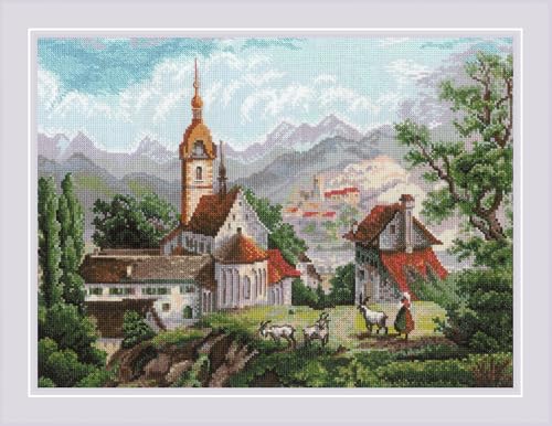 Auslaufmodell Riolis Kreuzstich-Set "Kloster Shonenvert nach Zeichnungen des XIX Jahrhunderts", Zählmuster Auslaufmodell Riolis Kreuzstich-Set "Kloster Shonenvert nach Zeichnungen des XIX Jahrhunderts", Zählmuster von Riolis
