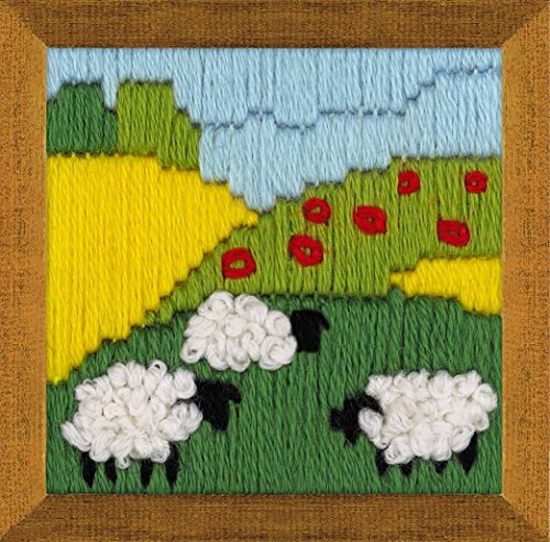 Riolis Kreuzstich, Zählmuster Langstich-Set Sommerwiese, Baumwolle, Mehrfarbig, 6 x 6 x 0.1 cm von Riolis