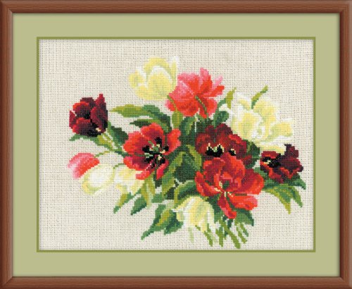 Riolis Kreuzstich-Set, Motiv: Tulpen, Mittel Riolis Kreuzstich-Set, Motiv: Tulpen, Mittel von Riolis