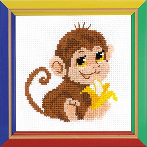 Riolis HB161 Kreuzstich-Set AFFE, Baumwolle, Mehrfarbig, 15 x 15 x 0.1 cm Riolis HB161 Kreuzstich-Set AFFE, Baumwolle, Mehrfarbig, 15 x 15 x 0.1 cm von Riolis