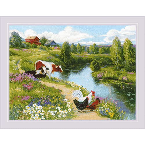 Riolis Kreuzstich Set Am Fluß, Zählmuster, 40x30cm Riolis Kreuzstich Set Am Fluß, Zählmuster, 40x30cm von Riolis