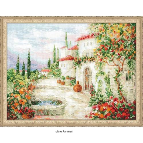 Riolis Kreuzstich-Set Am Springbrunnen, Baumwolle, Mehrfarbig, 40 x 30 x 0.1 cm Riolis Kreuzstich-Set Am Springbrunnen, Baumwolle, Mehrfarbig, 40 x 30 x 0.1 cm von Riolis