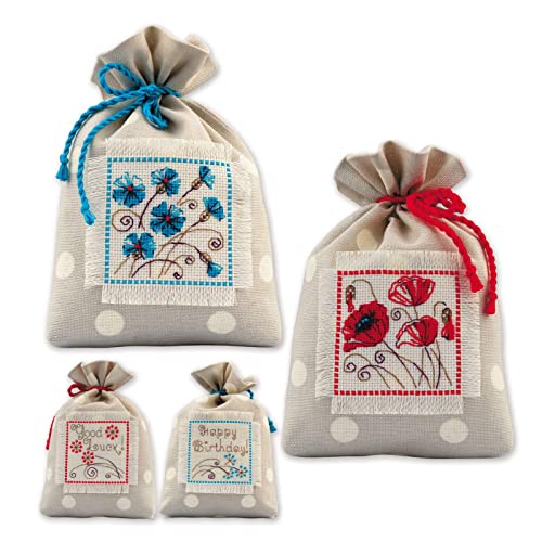 Riolis Kreuzstich Set "Geschenktüten-Set 2-tlg", Zählmuster, a 14x20cm Riolis Kreuzstich Set "Geschenktüten-Set 2-tlg", Zählmuster, a 14x20cm von Riolis
