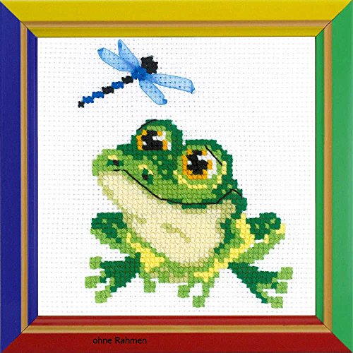 Riolis Kreuzstich-Set Kleiner Frosch, Baumwolle, Mehrfarbig, 15 x 15 x 0.1 cm Riolis Kreuzstich-Set Kleiner Frosch, Baumwolle, Mehrfarbig, 15 x 15 x 0.1 cm von Riolis