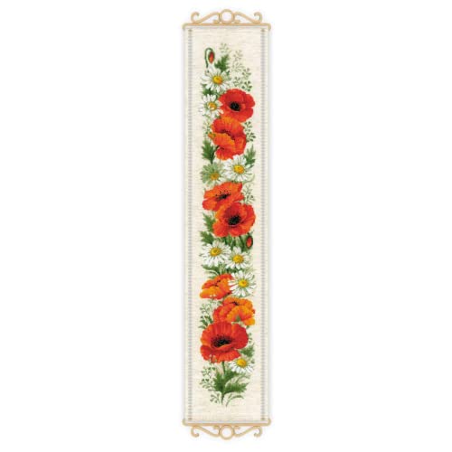 Riolis Kreuzstich Set Mohnblumen und Gänseblümchen, Zählmuster, 19x90cm Riolis Kreuzstich Set Mohnblumen und Gänseblümchen, Zählmuster, 19x90cm von Riolis