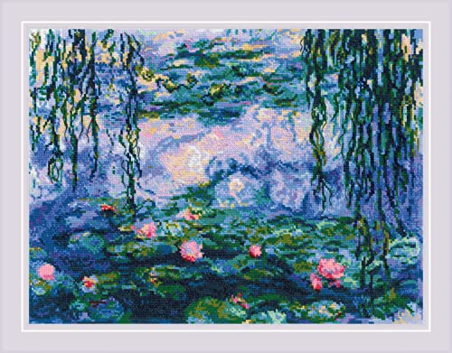 Riolis Kreuzstich Set Seerosen nach C. Monet, Zählmuster, 40x30cm Riolis Kreuzstich Set Seerosen nach C. Monet, Zählmuster, 40x30cm von Riolis