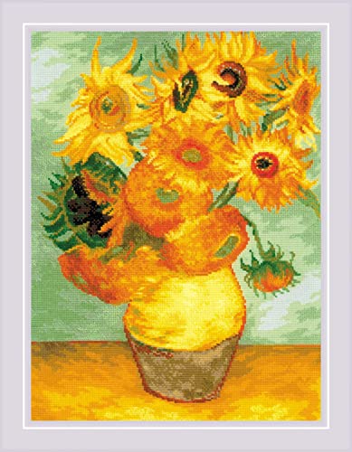 Riolis Kreuzstich Set Sonnenblumen nach V.Van Gogh Zählmuster von Riolis