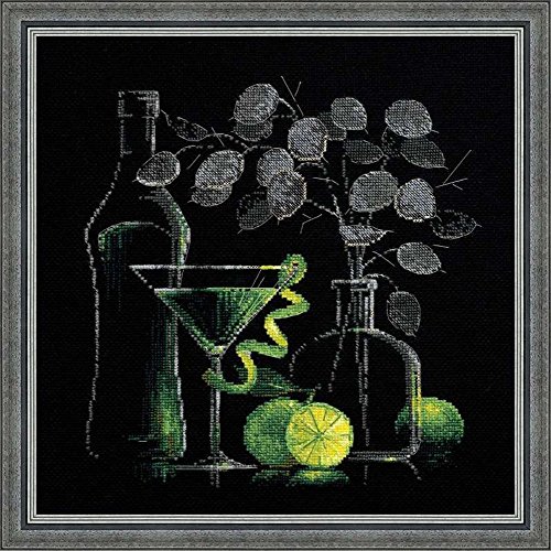 RIOLIS Kreuzstich-Set Still Life with A Martini, Mehrfarbig von Riolis