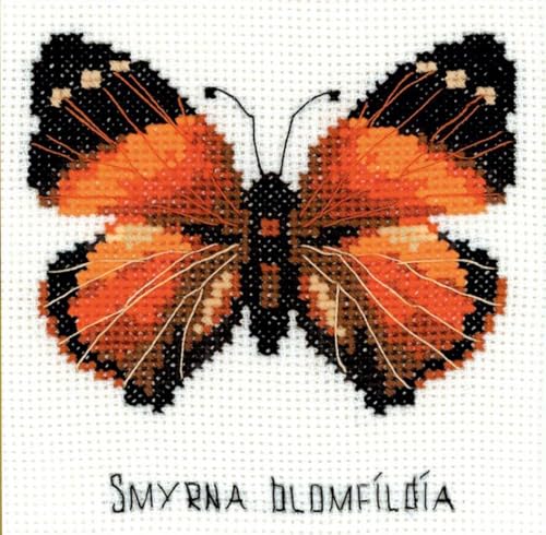 Riolis Happy Bee Kreuzstich-Set, Zählvorlage Schmetterling (Nymphalidae), mehrfarbig, Zählmuster von Riolis