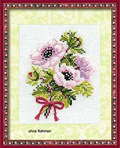 Riolis Stickbildset Kreuzstich "Anemonen", Zählmuster von Riolis